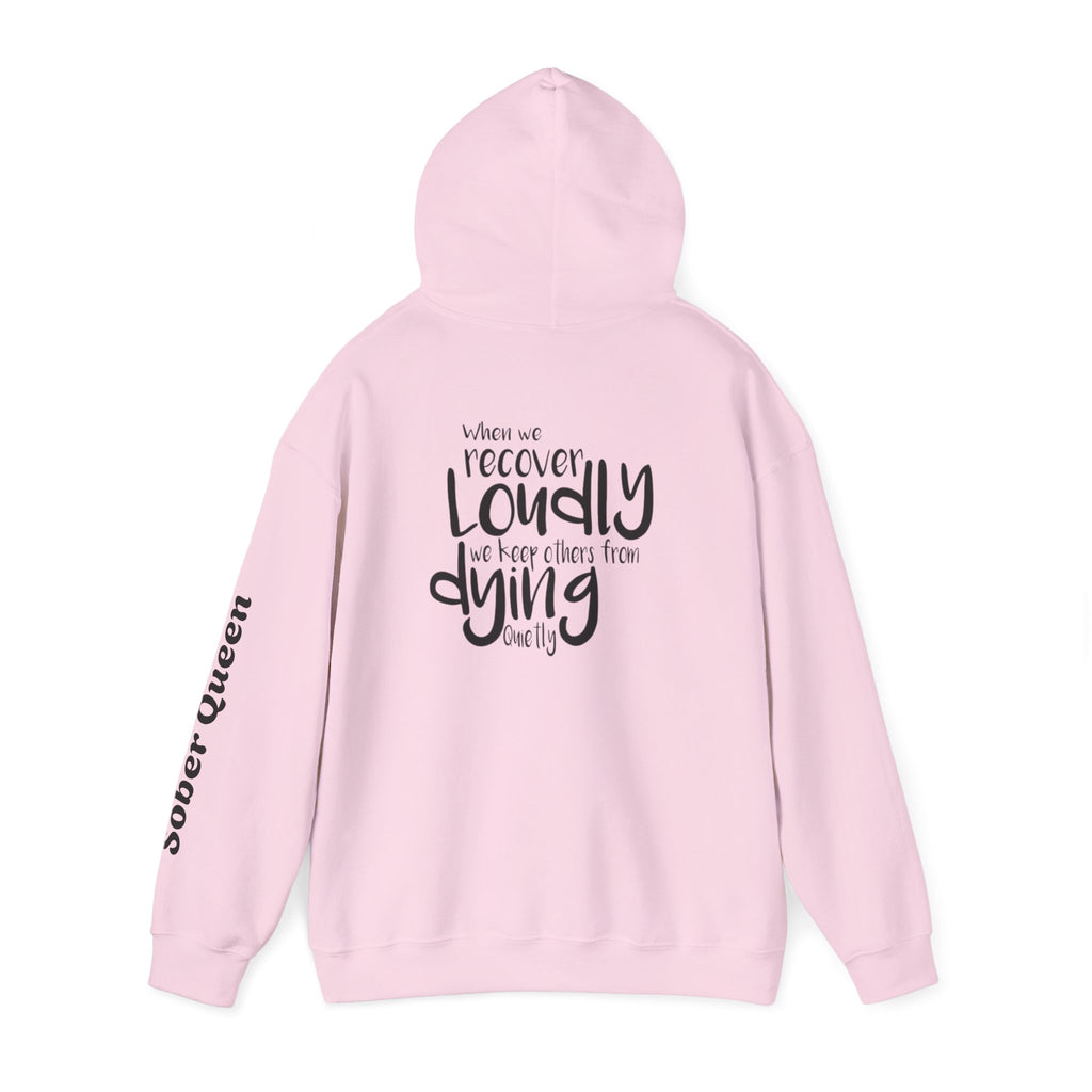 Sober AF Hooded Sweatshirt, Unisex Recovery Sweatshirt, Inspirational Hoodie, Gift for Sobriety, Mental Health Awareness Apparel