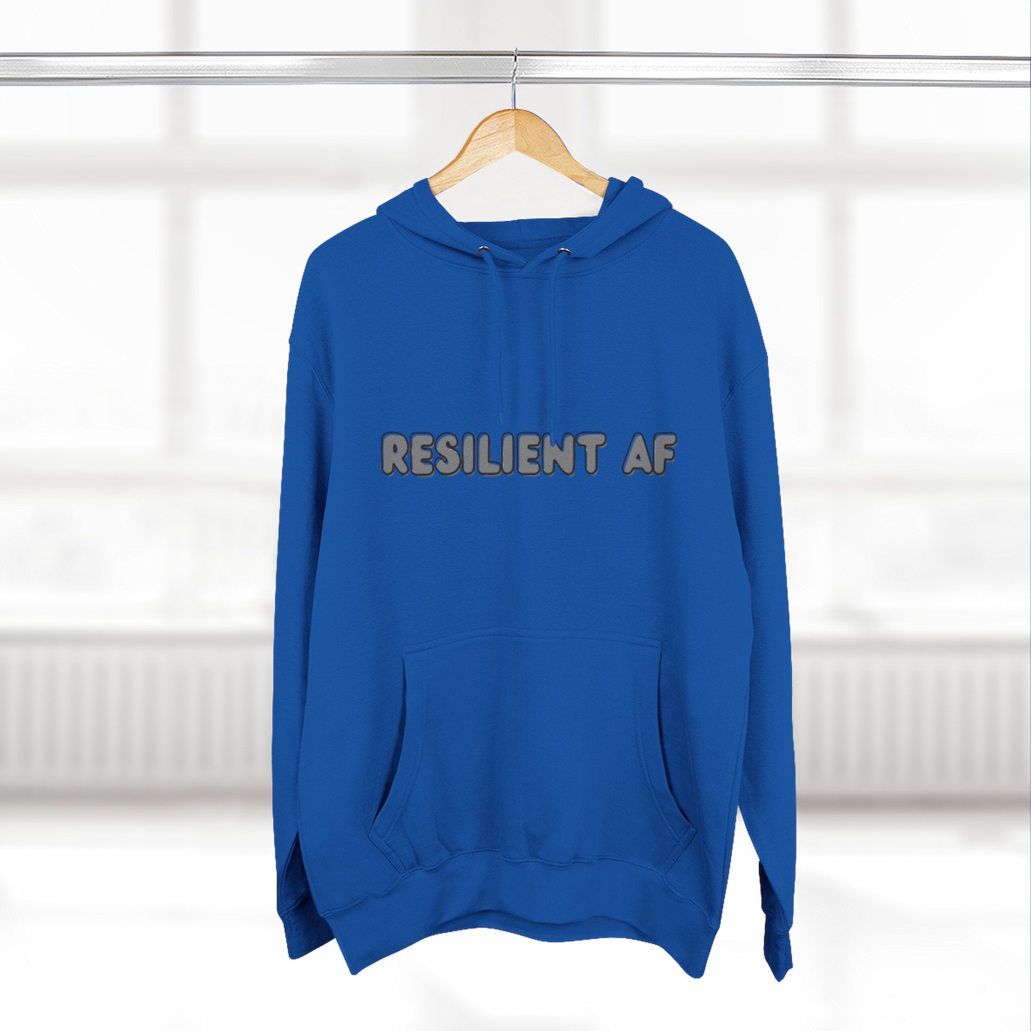 Resilient AF Hoodie – Motivational Streetwear with Bold Front Text & Dictionary Definition Back Print | Mental Health & Strength Apparel