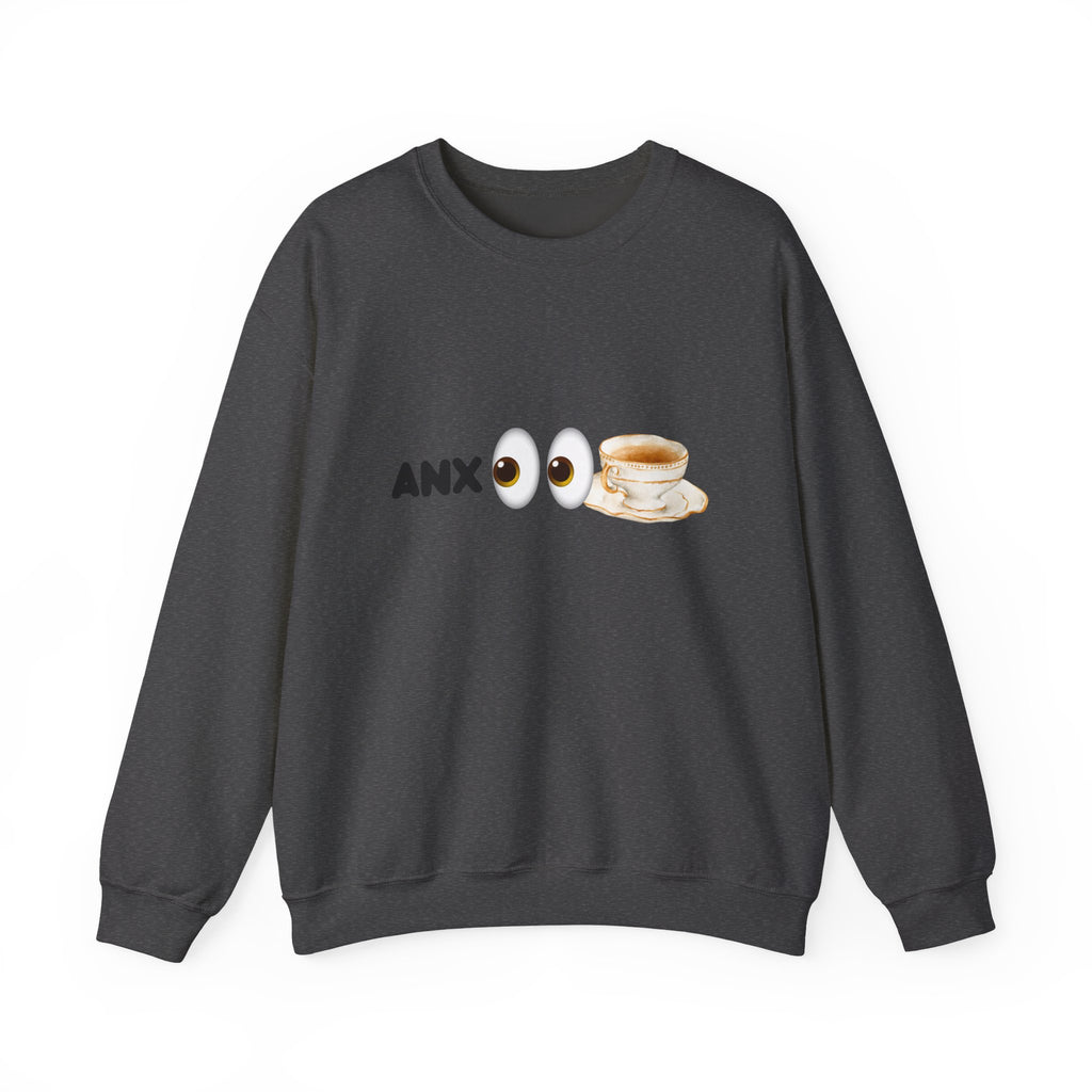ANX(👀)TEA Anxiety Awareness Sweater – Mental Health Comfort Wear with Unique Graphic Design