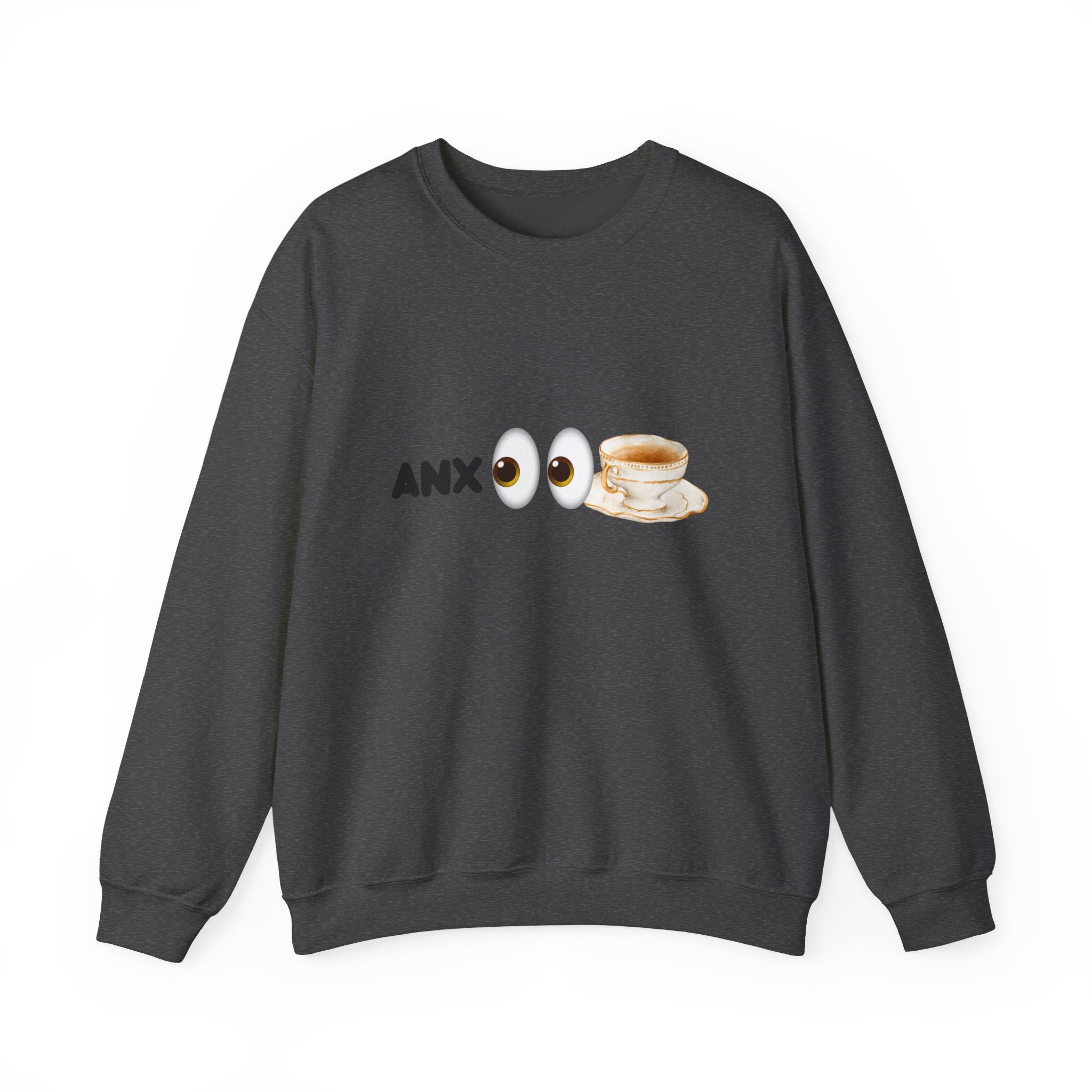 ANX(👀)TEA Anxiety Awareness Sweater – Mental Health Comfort Wear with Unique Graphic Design