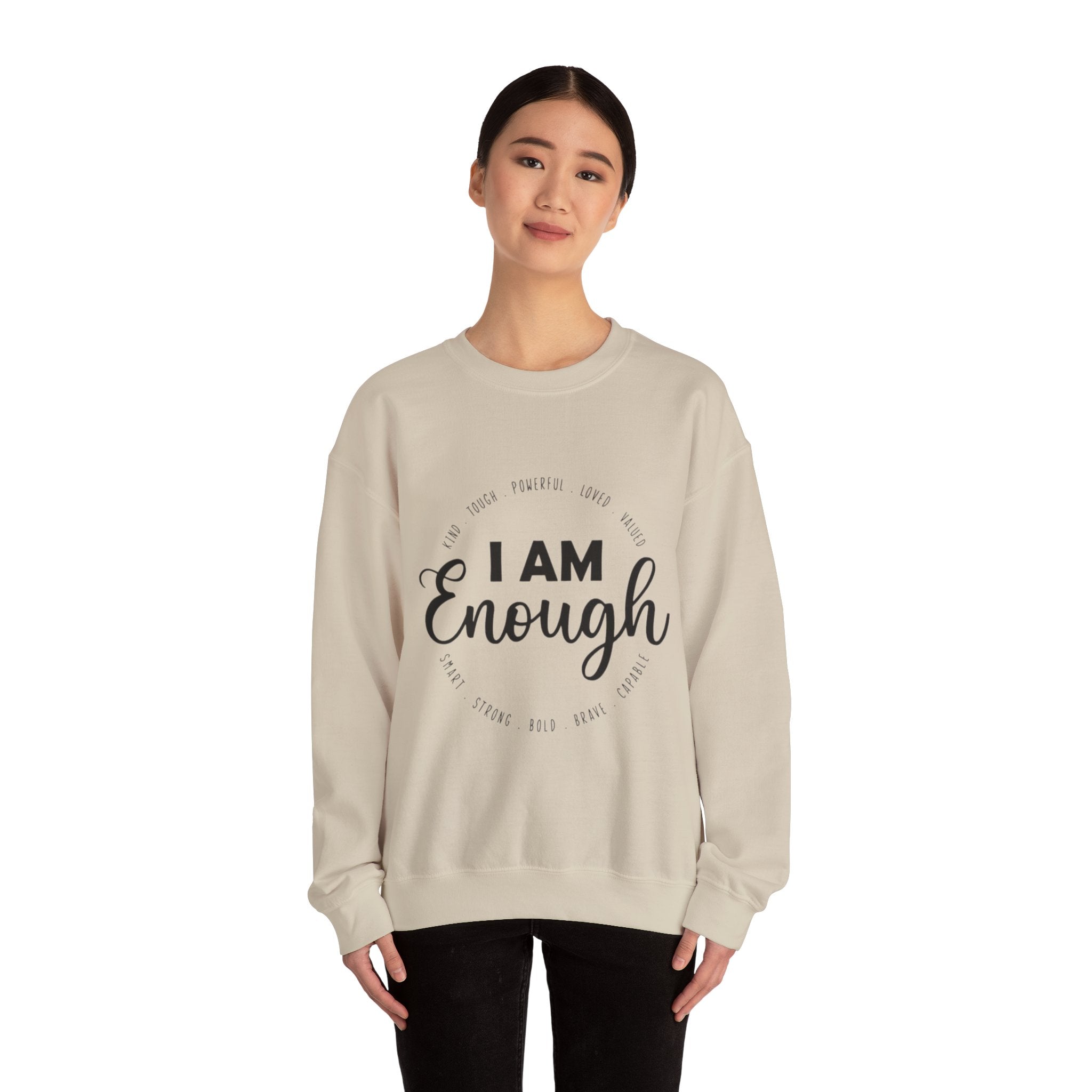 I Am Enough" Suicide & Depression Awareness Sweater – Mental Health Support & Inspirational Quote