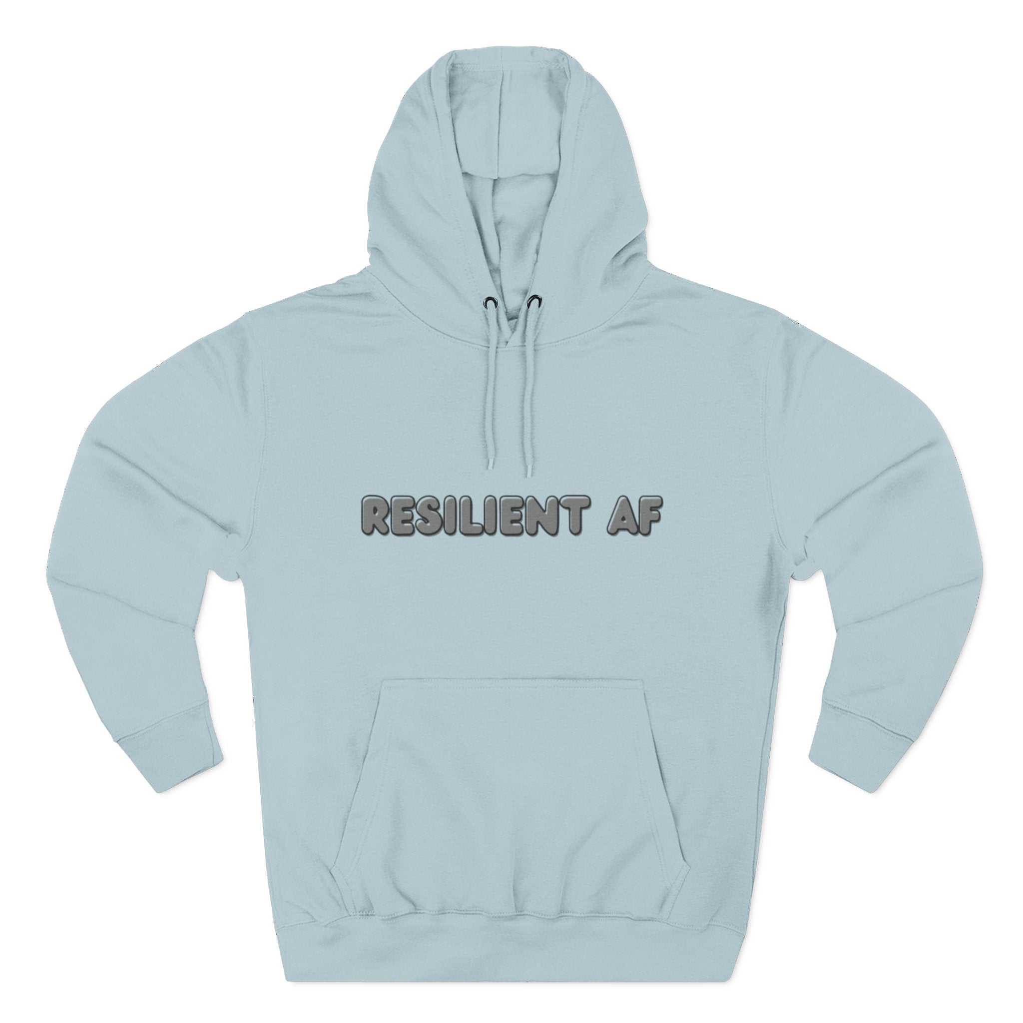 Resilient AF Hoodie – Motivational Streetwear with Bold Front Text & Dictionary Definition Back Print | Mental Health & Strength Apparel