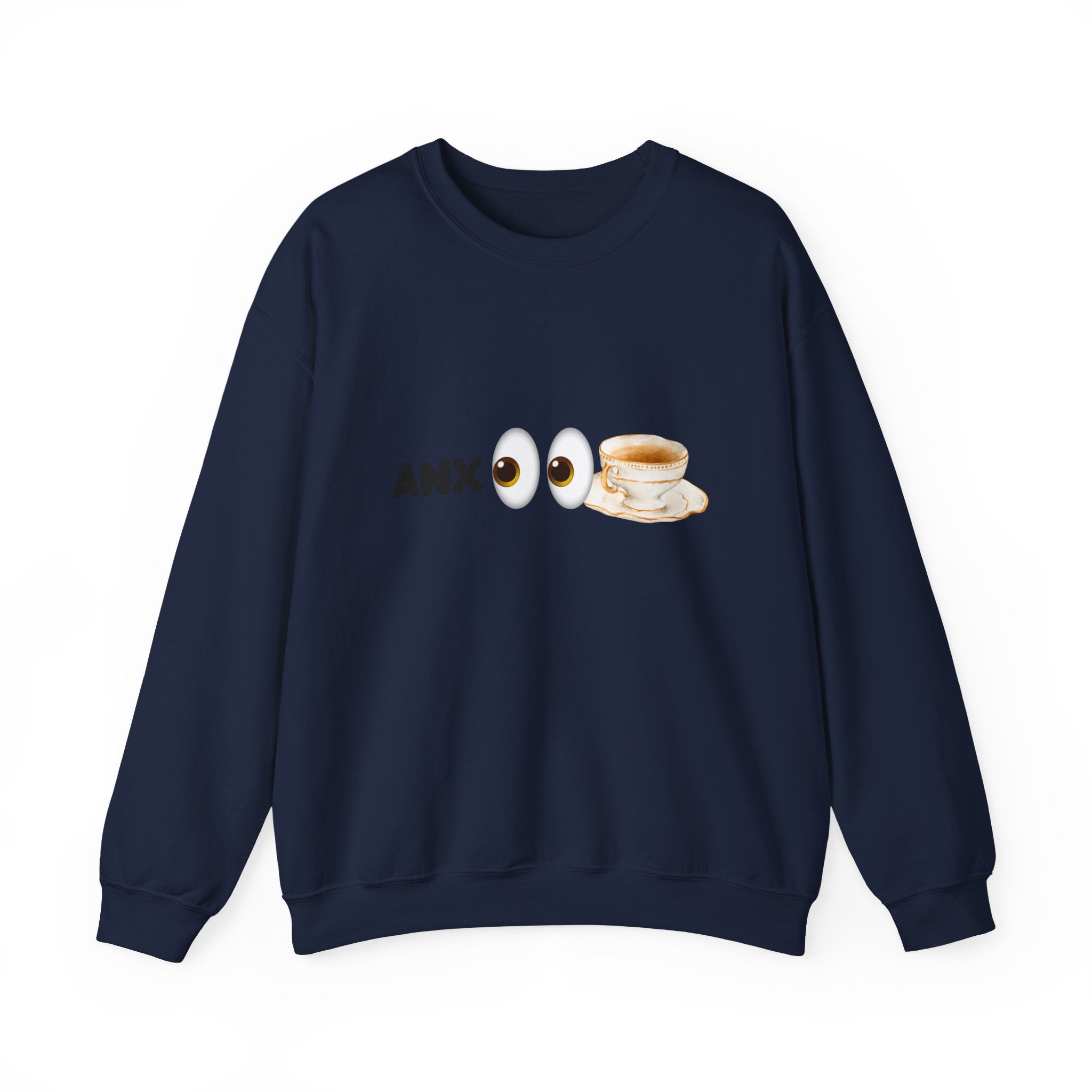 ANX(👀)TEA Anxiety Awareness Sweater – Mental Health Comfort Wear with Unique Graphic Design