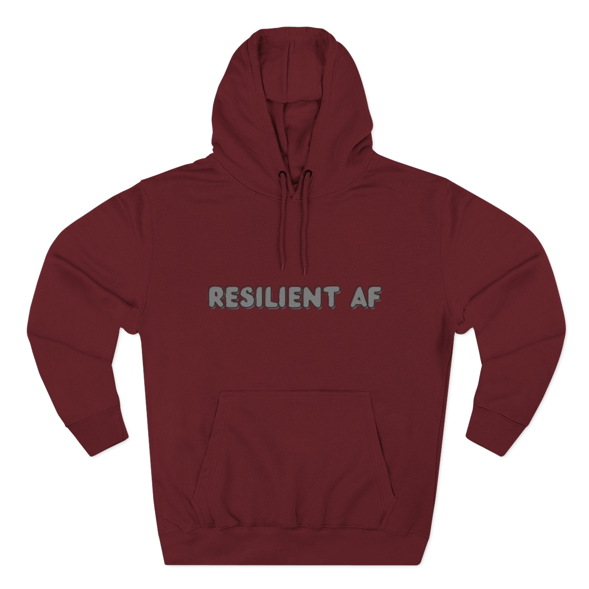 Resilient AF Hoodie – Motivational Streetwear with Bold Front Text & Dictionary Definition Back Print | Mental Health & Strength Apparel