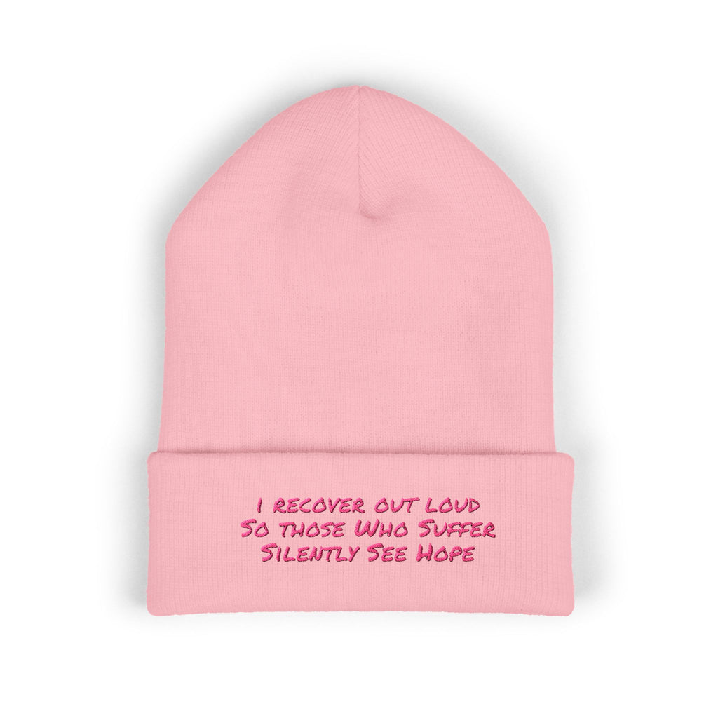 I recover out loud beanie