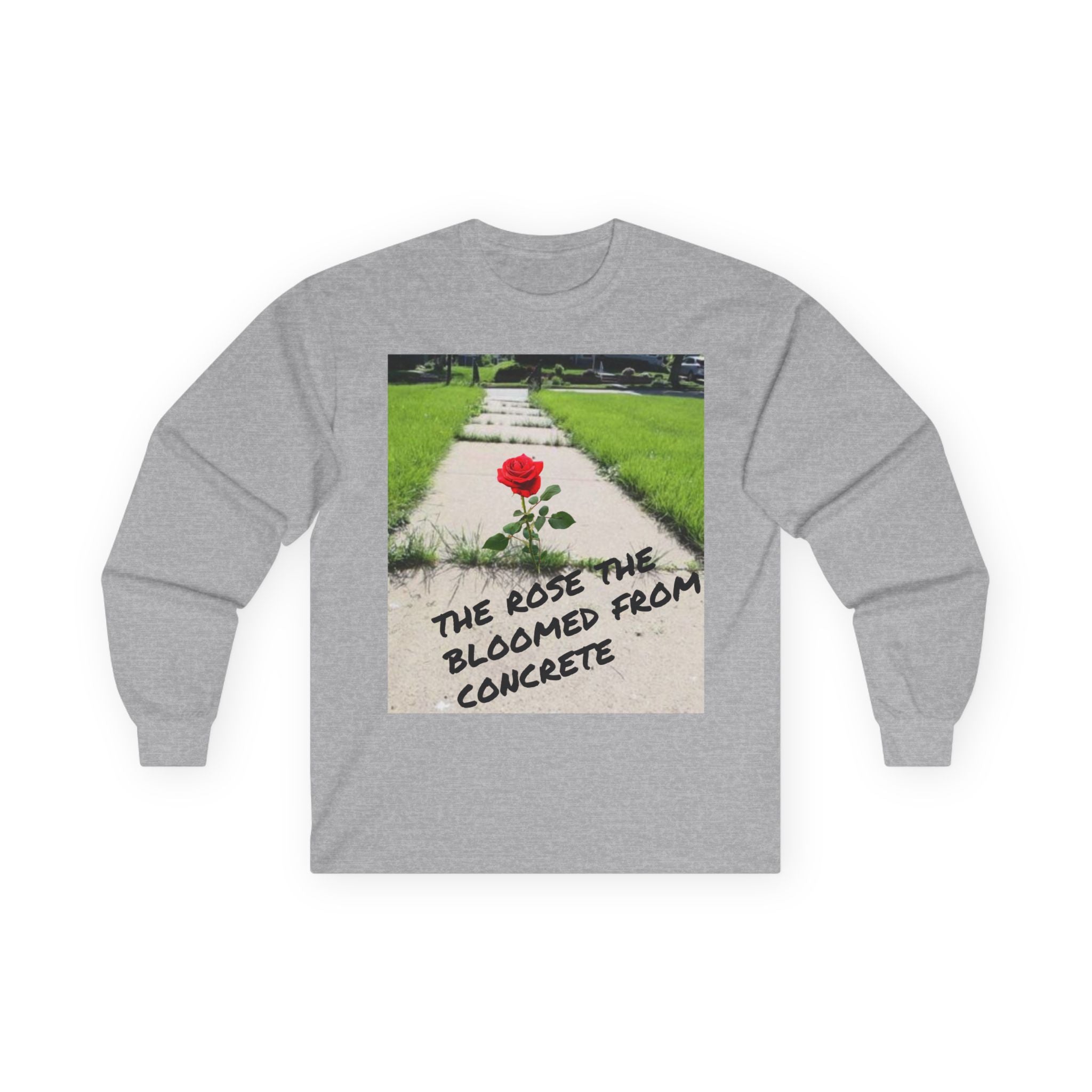 The Rose That Bloomed From Concrete Sweater – Inspirational Mental Health & Resilience Quote Apparel