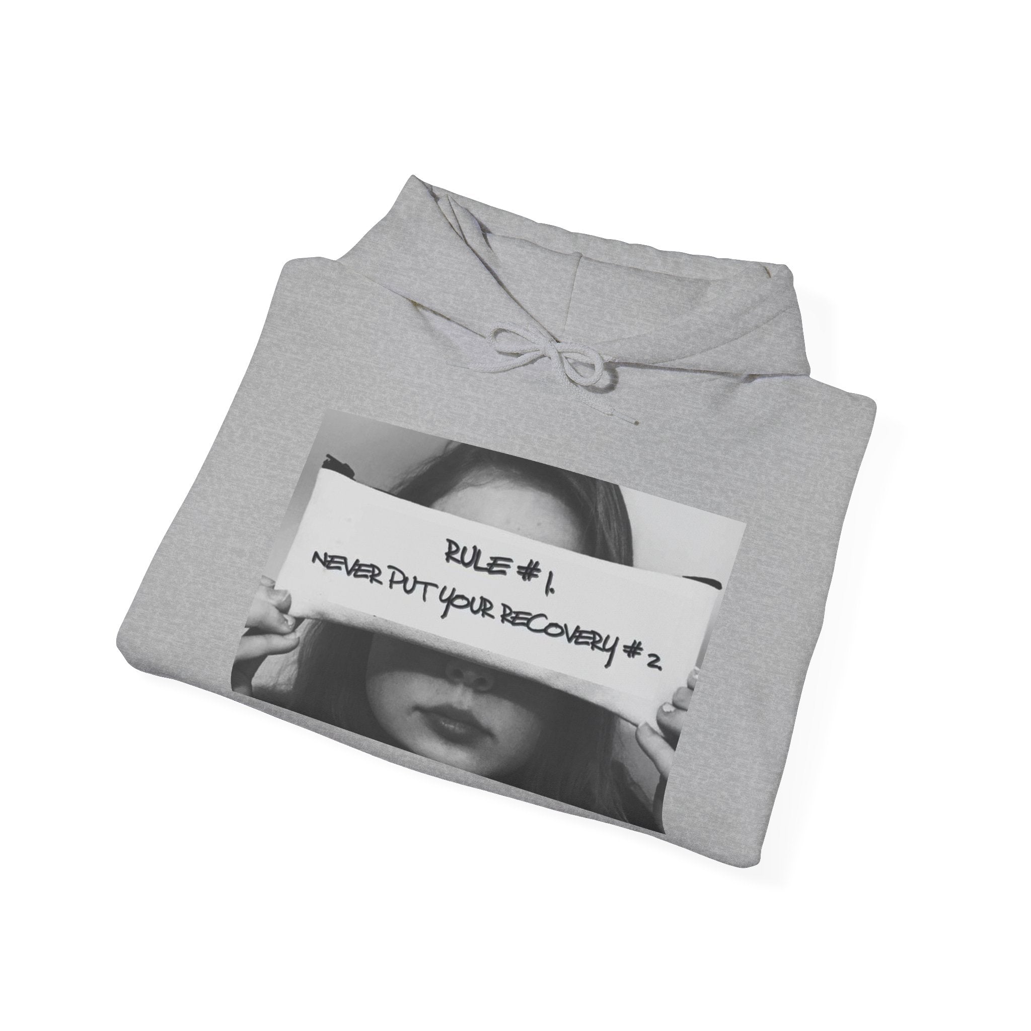 Never Put Your Recovery #2 Hoodie – Inspirational Addiction Recovery Graphic Sweatshirt