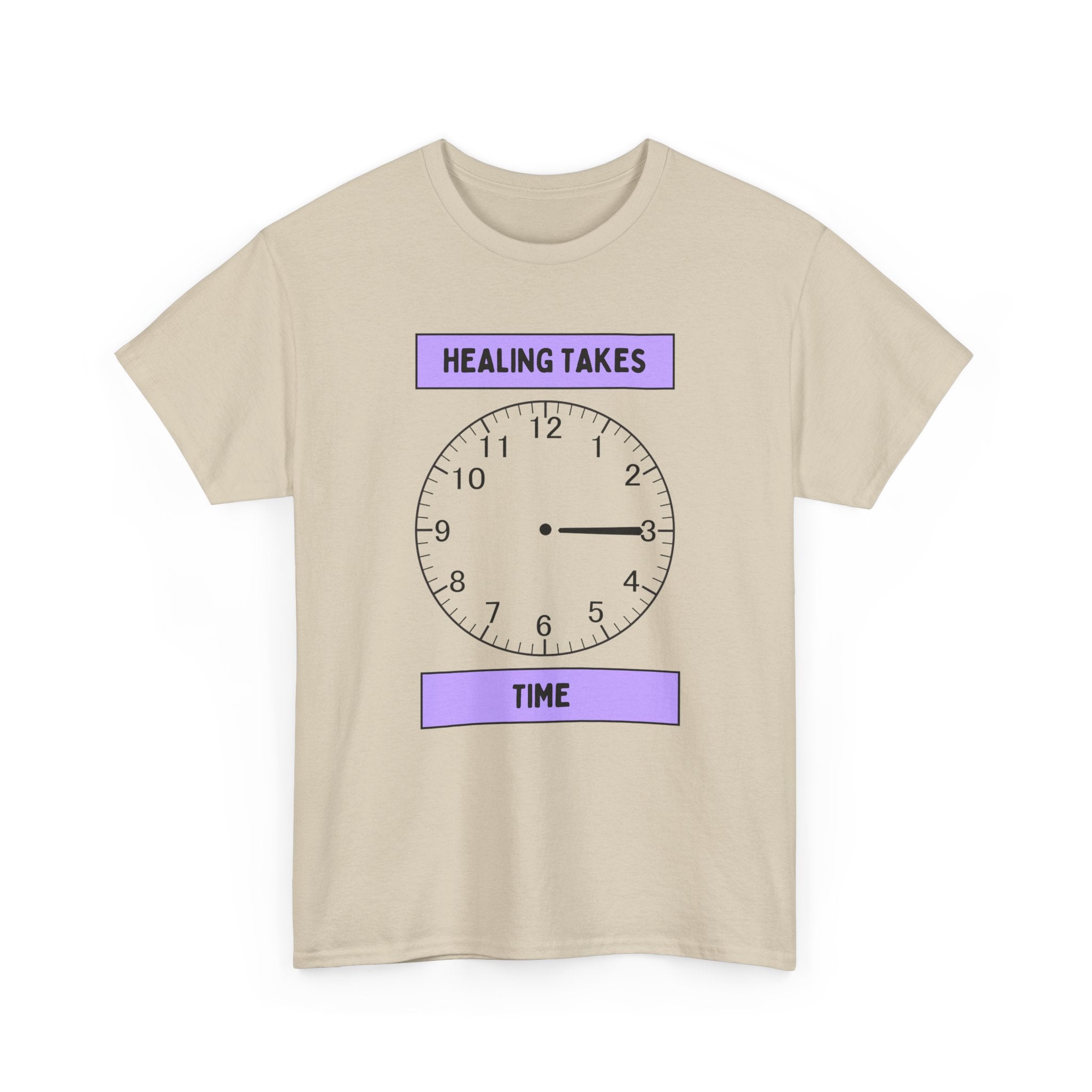 Healing Takes Time Shirt | Mental Health Awareness Tee with Clock Graphic | Self-Care & Recovery T-Shirt