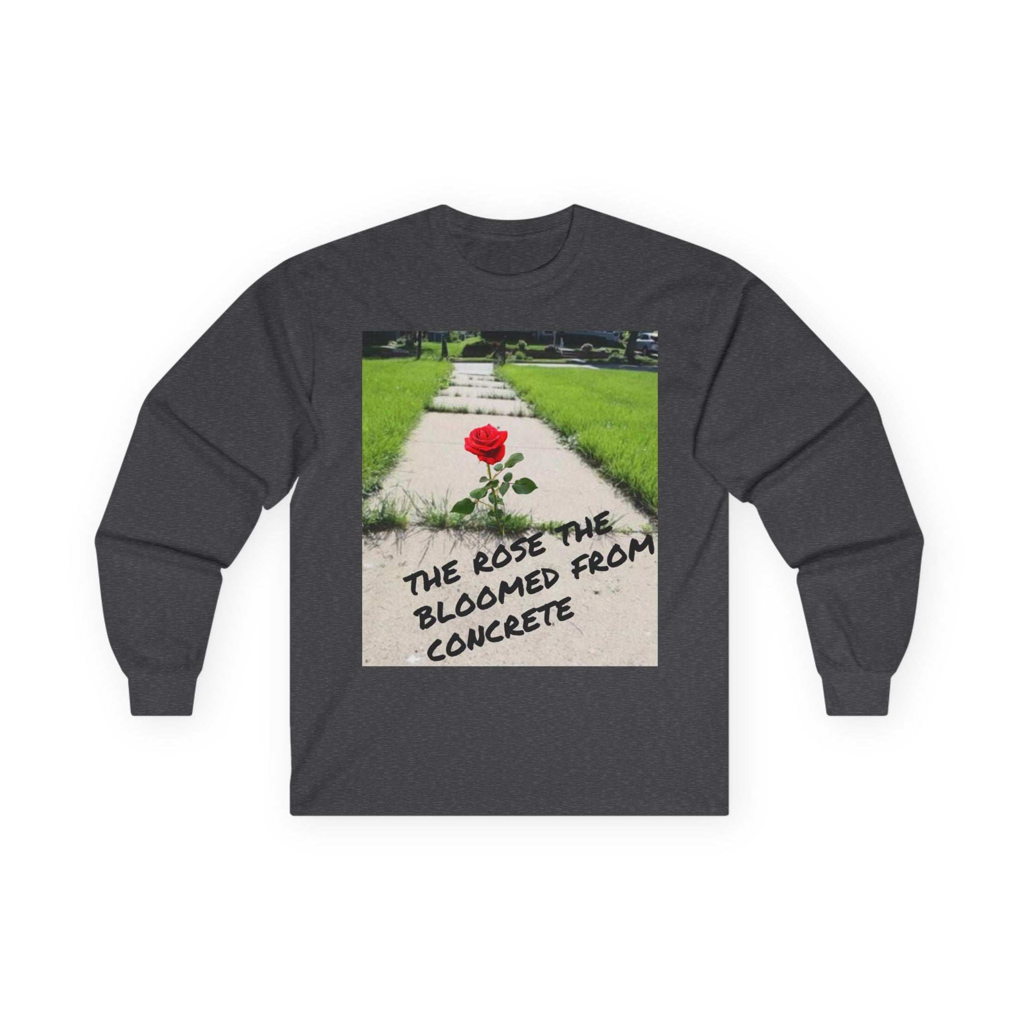 The Rose That Bloomed From Concrete Sweater – Inspirational Mental Health & Resilience Quote Apparel