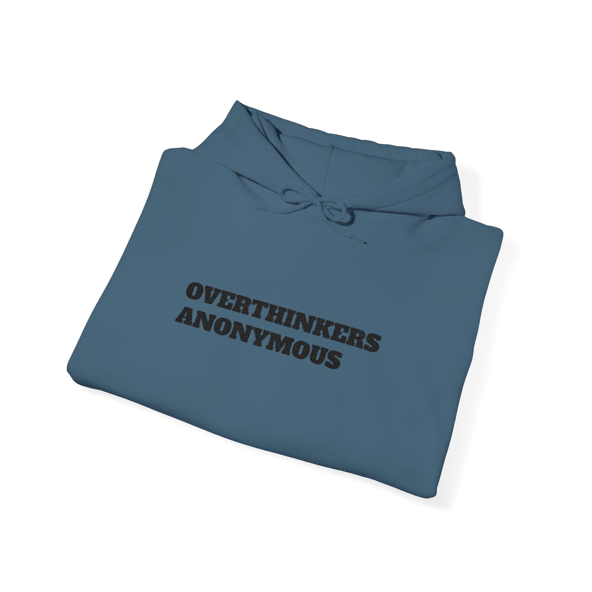 Overthinkers Anonymous Embroidered Hoodie | Mental Health Comfort Wear | Cozy Anxiety Relief Sweatshirt