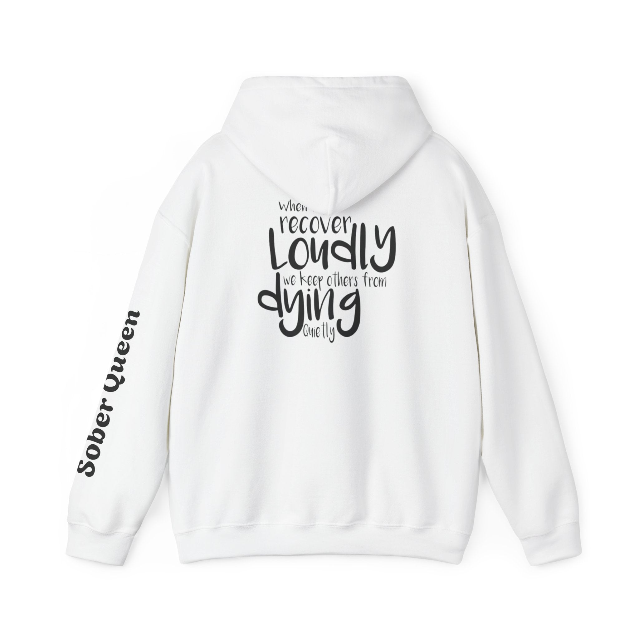 Sober AF Hooded Sweatshirt, Unisex Recovery Sweatshirt, Inspirational Hoodie, Gift for Sobriety, Mental Health Awareness Apparel