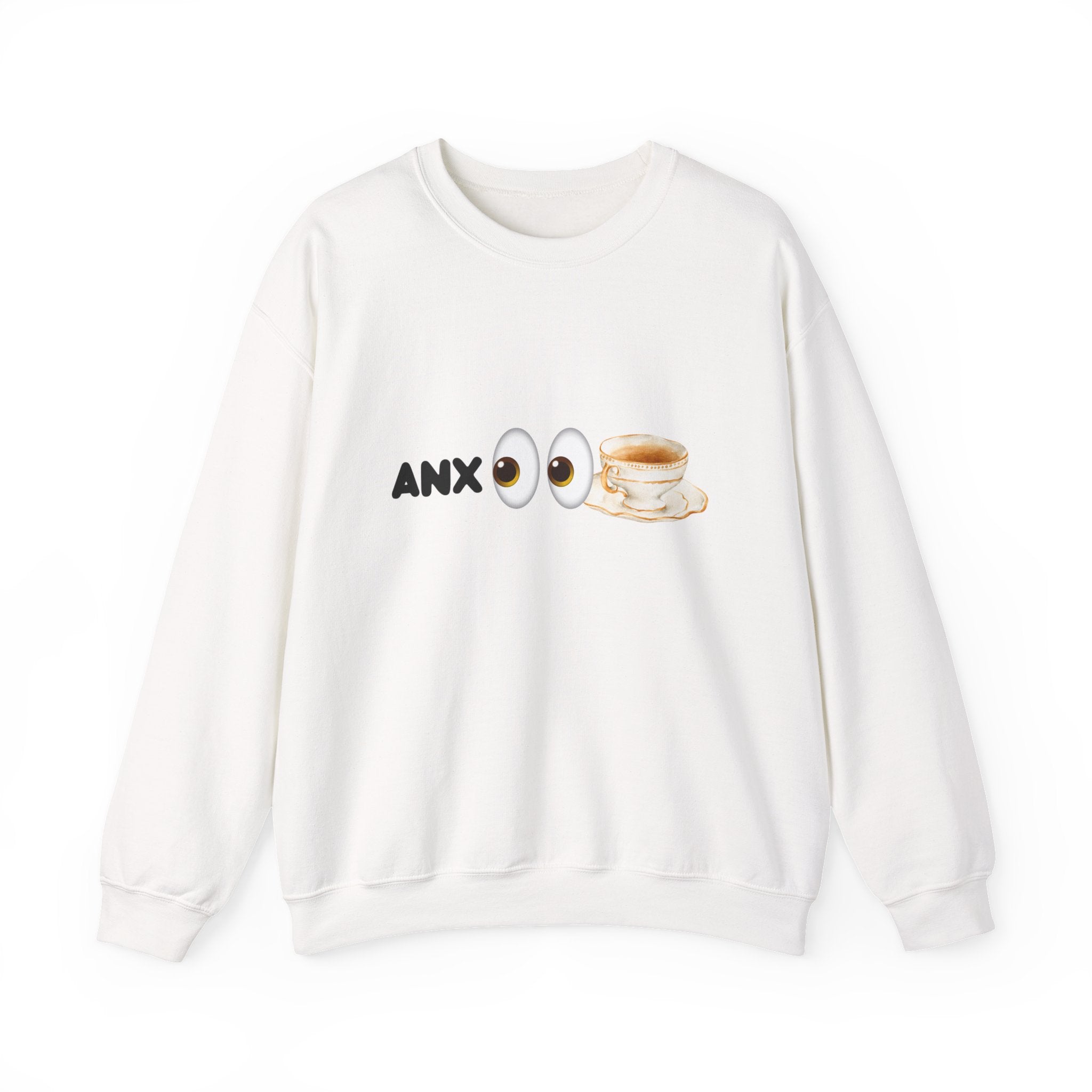 ANX(👀)TEA Anxiety Awareness Sweater – Mental Health Comfort Wear with Unique Graphic Design