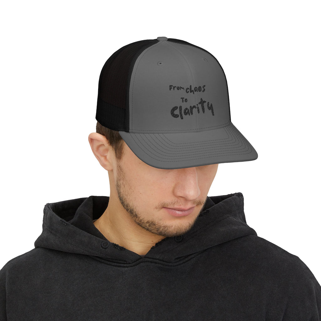 Embroidered Snapback Cap - From Chaos to Clarity Design