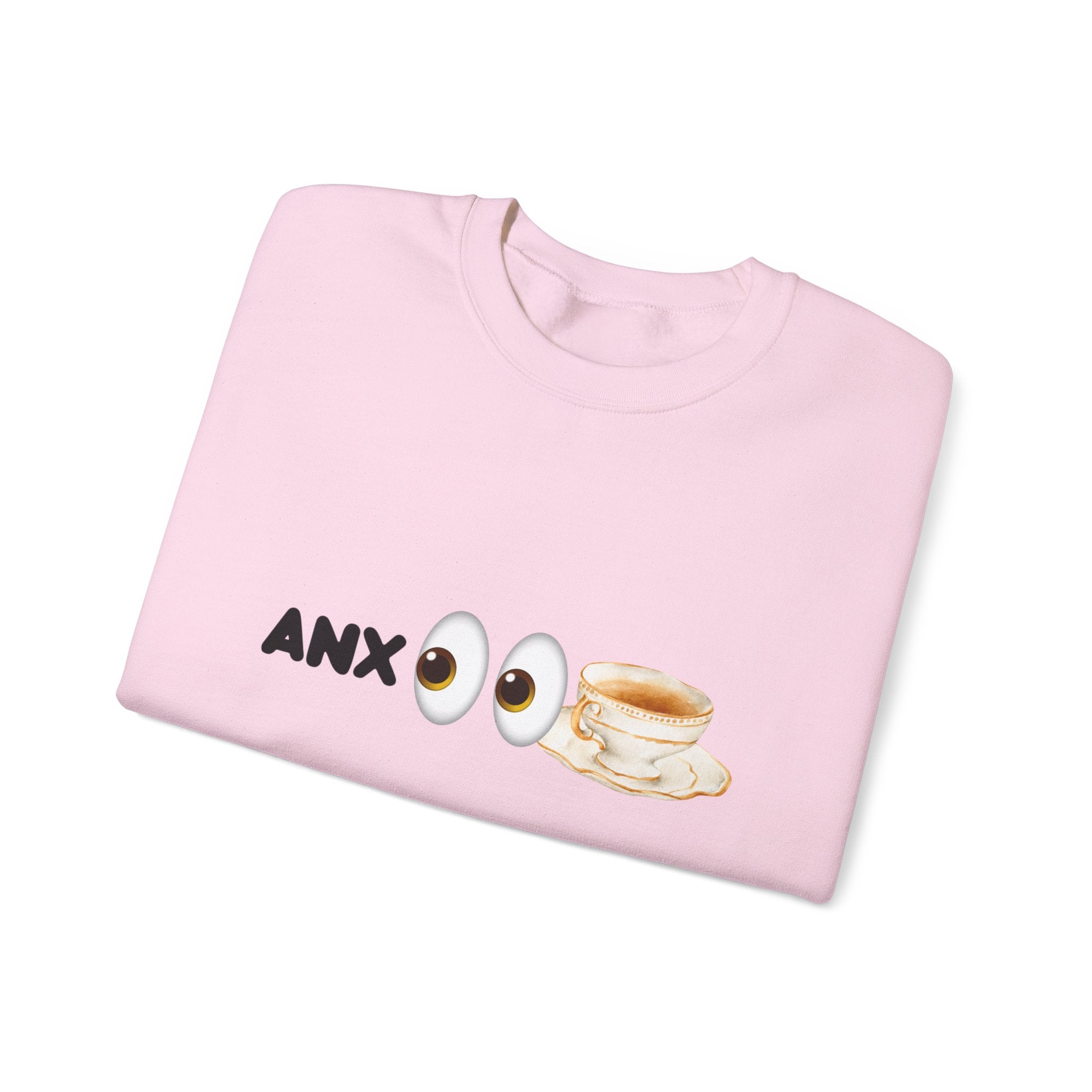 ANX(👀)TEA Anxiety Awareness Sweater – Mental Health Comfort Wear with Unique Graphic Design