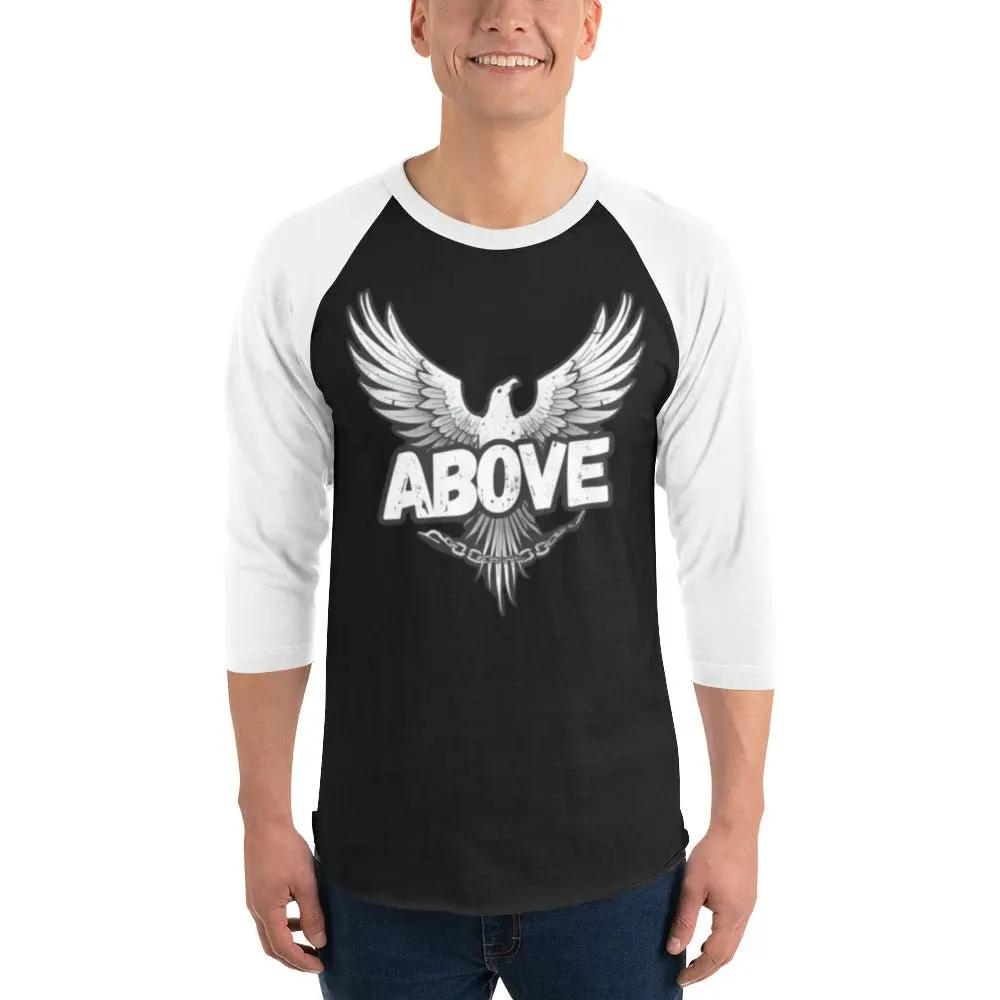 Phoenix rising above 3/4 sleeve raglan shirt - Sonny Side Up - 
