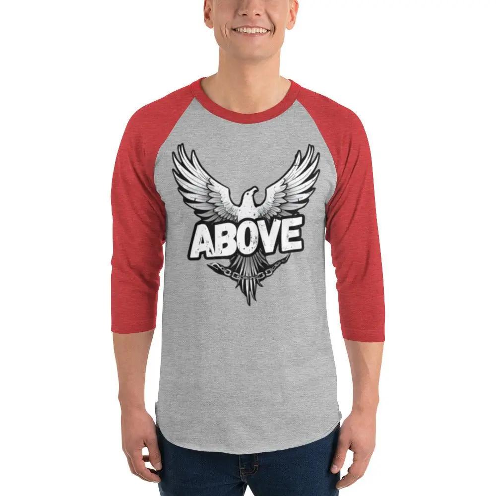Phoenix rising above 3/4 sleeve raglan shirt - Sonny Side Up - 