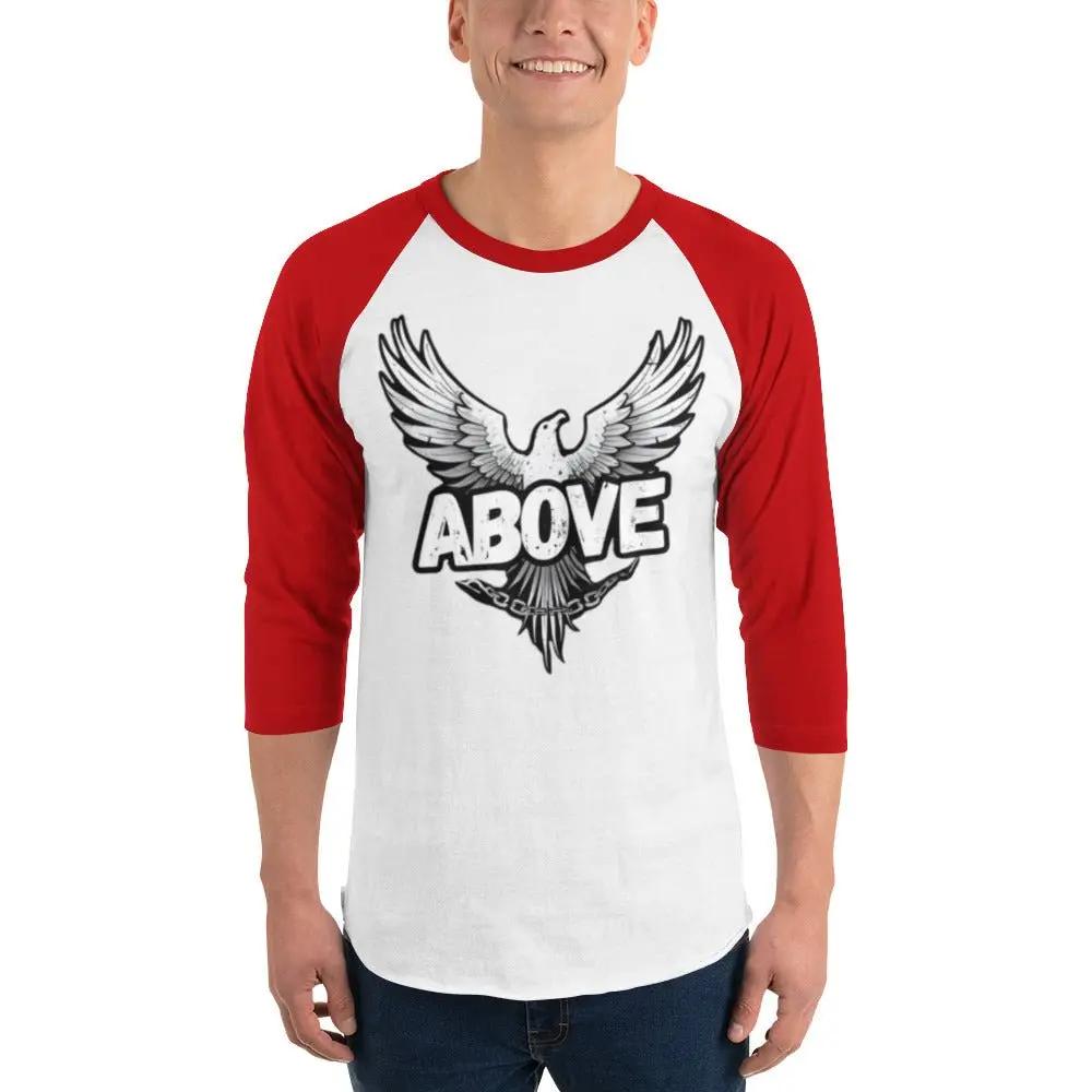 Phoenix rising above 3/4 sleeve raglan shirt - Sonny Side Up - 