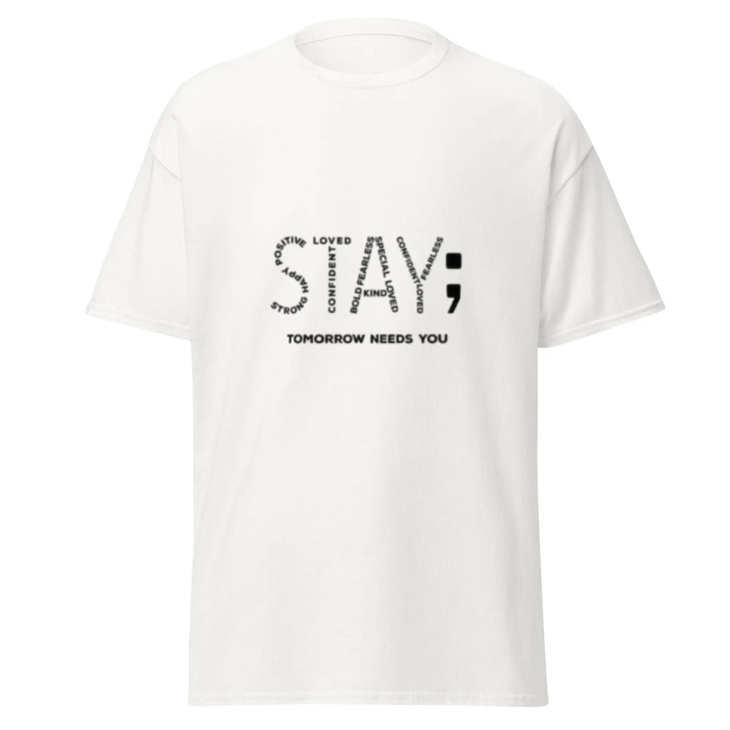 Stay; Mental Health Awareness T-Shirt | Inspirational Mental Health Shirt | Motivational Self - Care Tee - Sonny Side Up - 