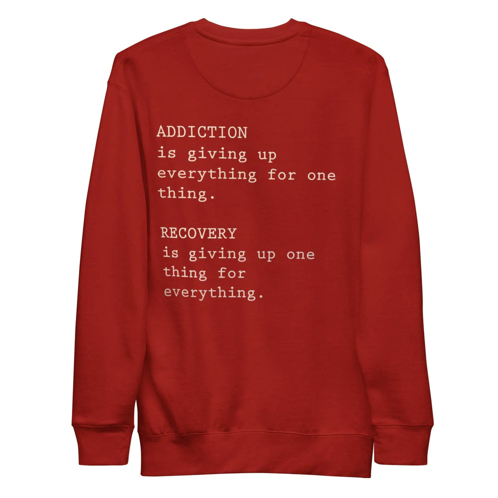 addiction awareness sweatshirt