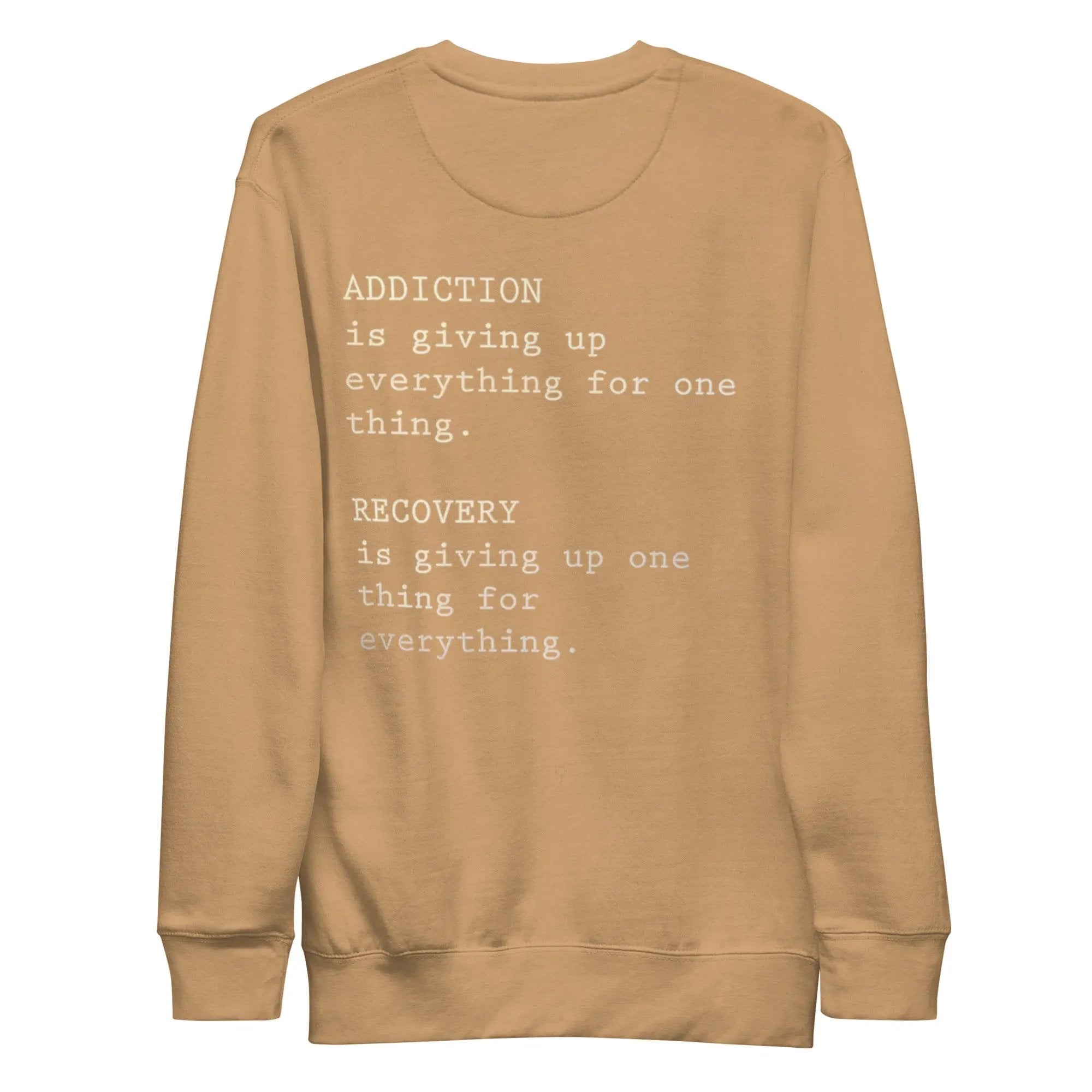 addiction awareness sweatshirt
