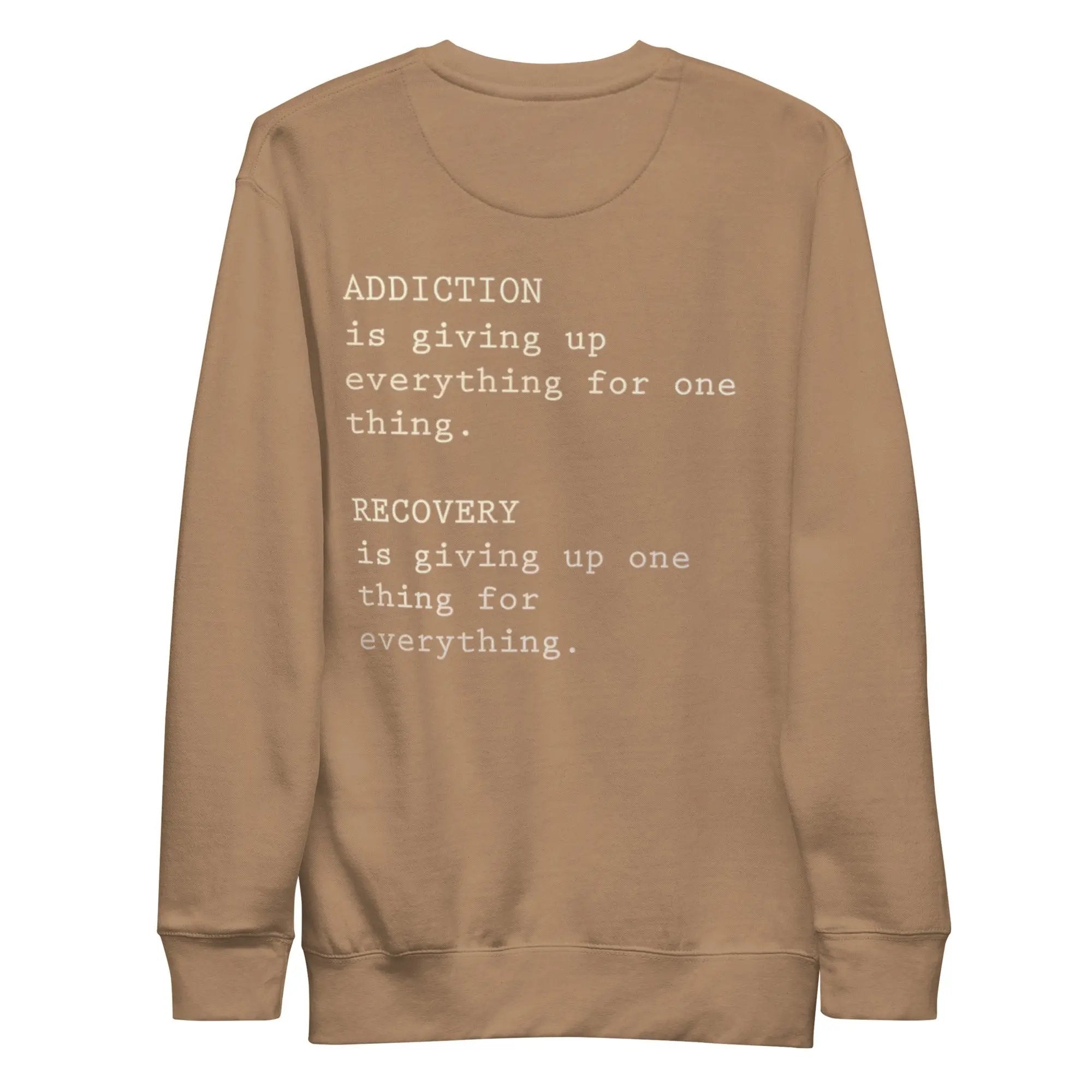 addiction awareness sweatshirt