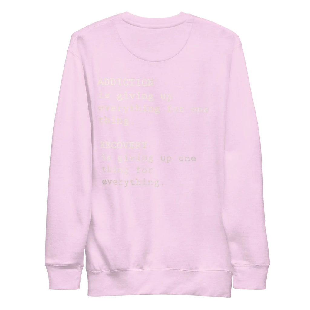 addiction awareness sweatshirt