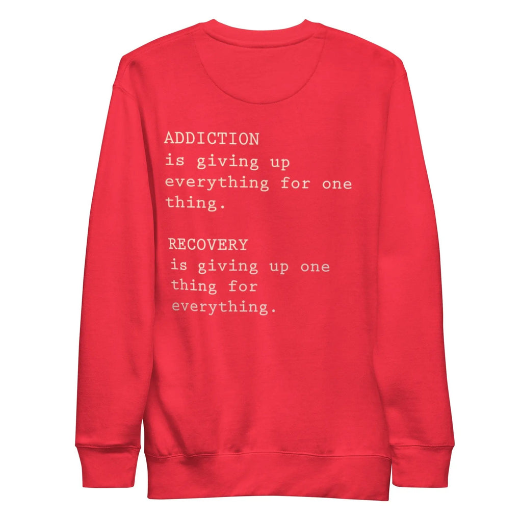 addiction awareness sweatshirt
