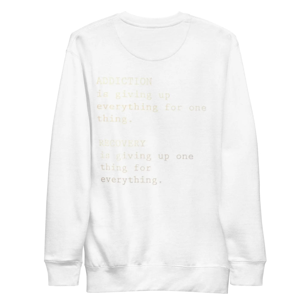 addiction awareness sweatshirt
