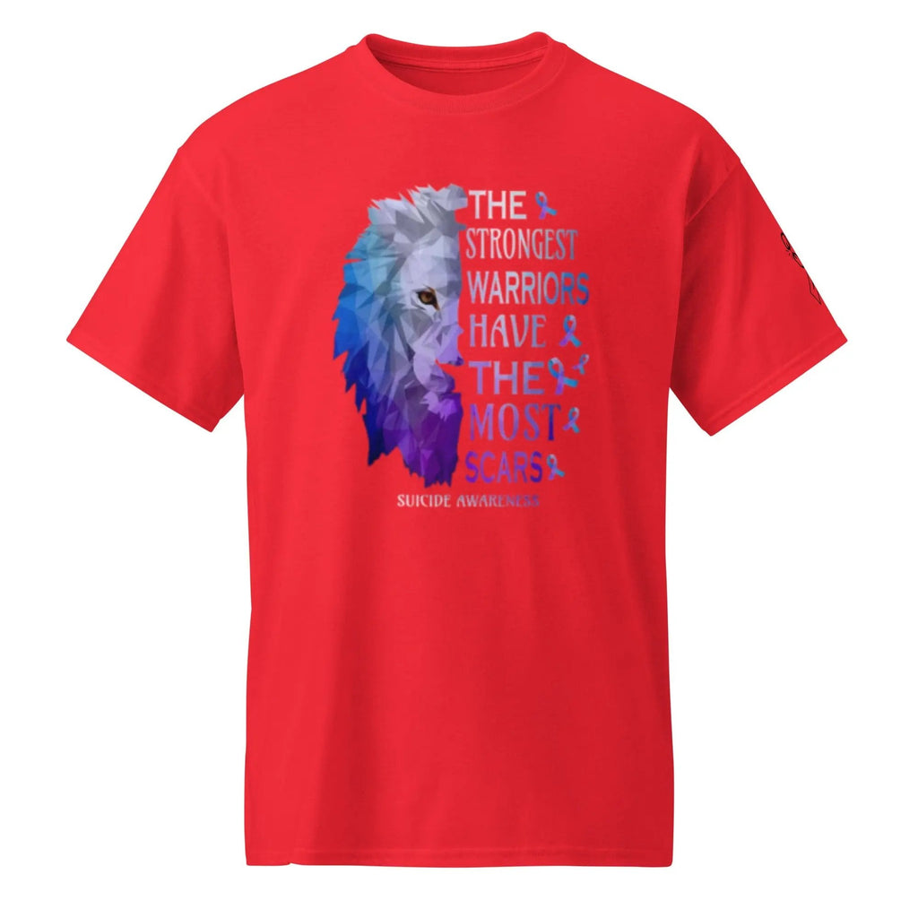 The Strongest Warriors Have Scars T-Shirt | Motivational Mental Health & Recovery Tee | Inspirational Workout Shirt - Sonny Side Up - 